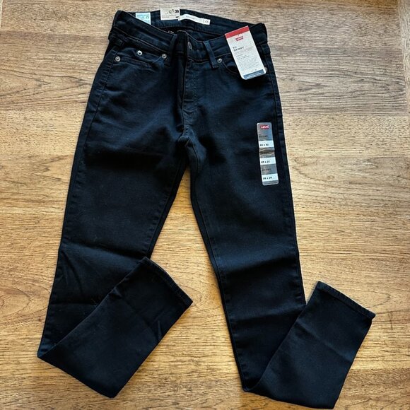 Levi's Women's Black 711 Skinny  Mid Rise Jeans - Picture 2 of 3